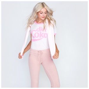 Wildfox Couture Diet Coke Vintage Ringer Tee in White/Pink XS